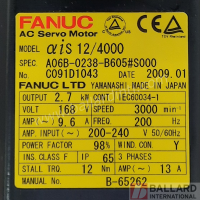 Fanuc A06B-0238-B605 Servo Motor w/A860-2010-T341 Pulsecoder