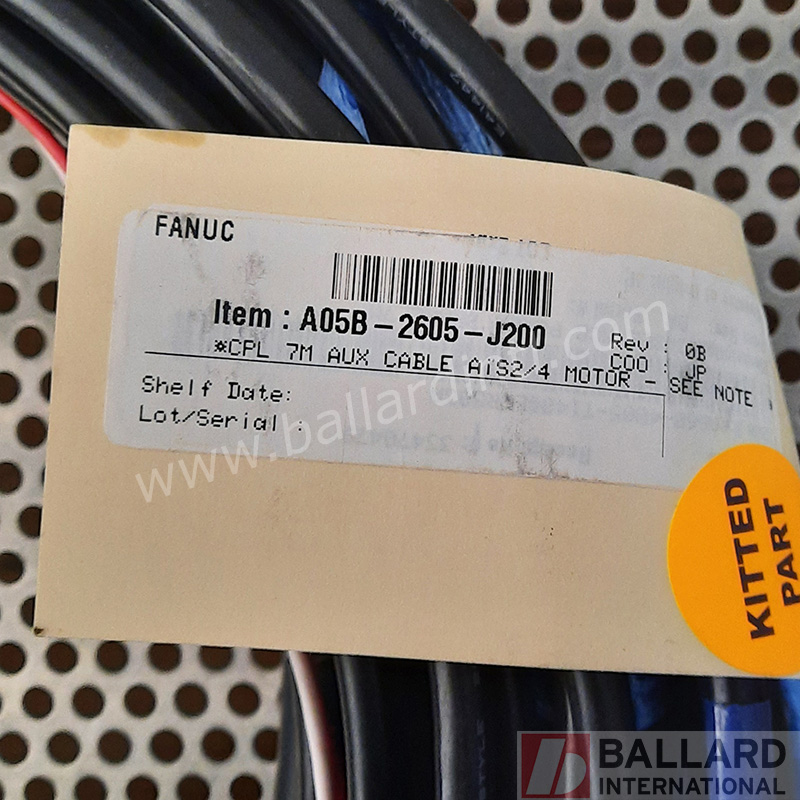 Fanuc A05B-2605-J200 - aiS2/4 7th Axis Aux Cable Kit up close tag
