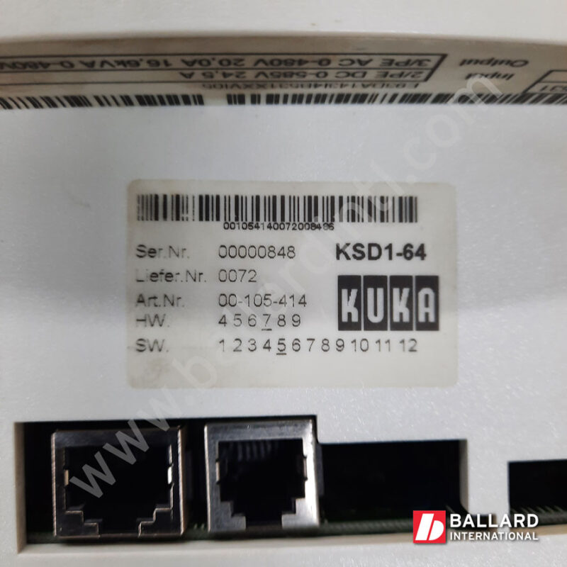 00-105-414-(3) KSD1-64 servo drive module for KUKA KRC2 robot controller