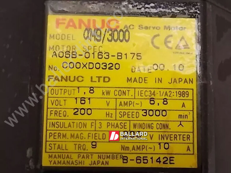 A06B-0163-B175 aM 9/3000 FANUC AC servo motor