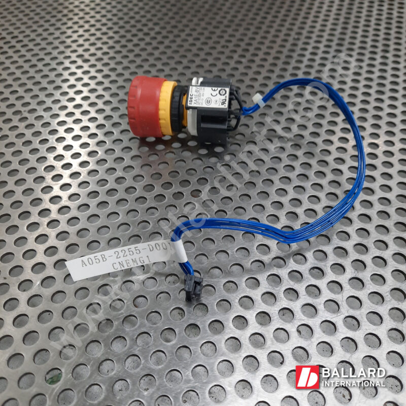 A05B-2255-D001 :E-Stop button & Switch for FANUC R-30iB & R30iB Plus A05B-2255-CXXX Teach Pendants CNEMG1 connector